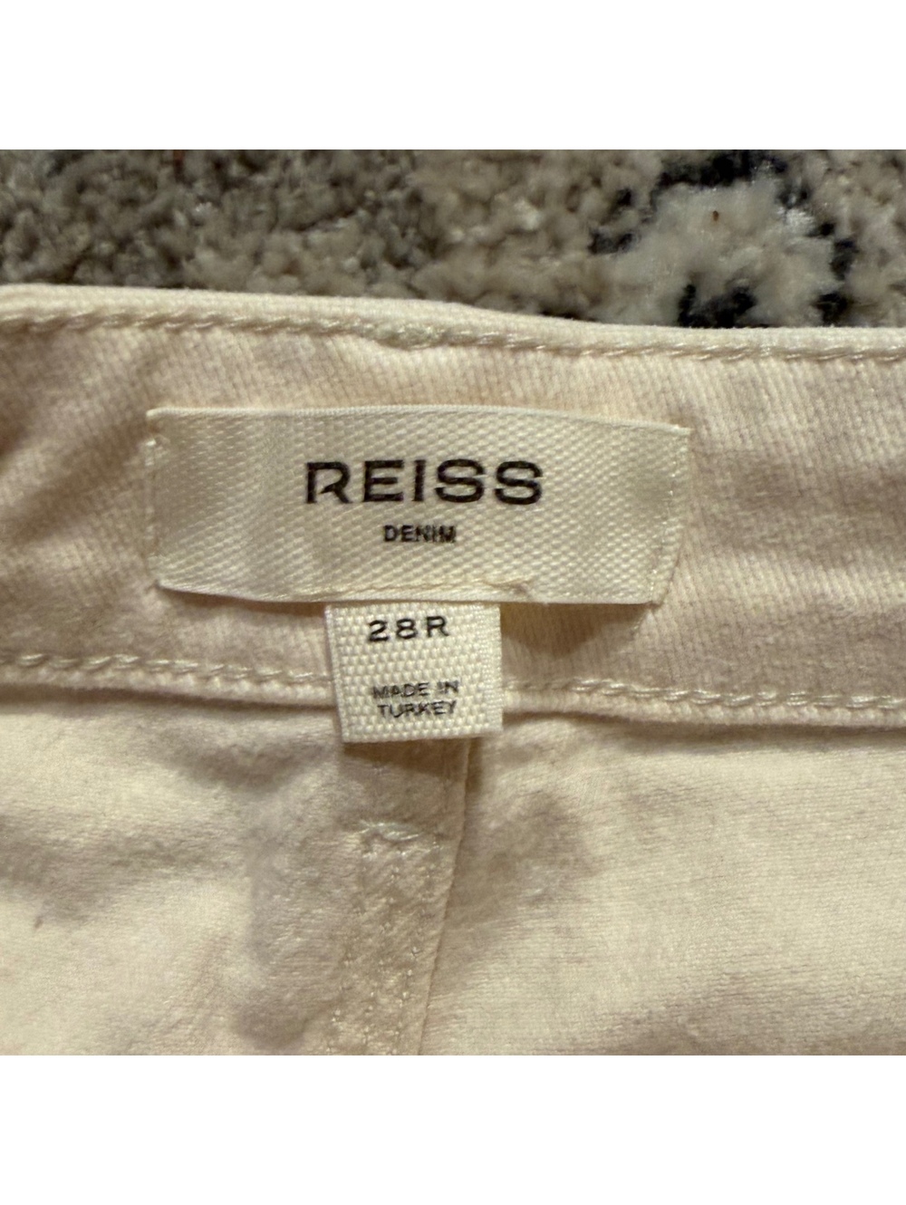 Reiss Wide-Leg Denim Pants with Snap Buttons, Size 28R,Light - Picture 3 of 4